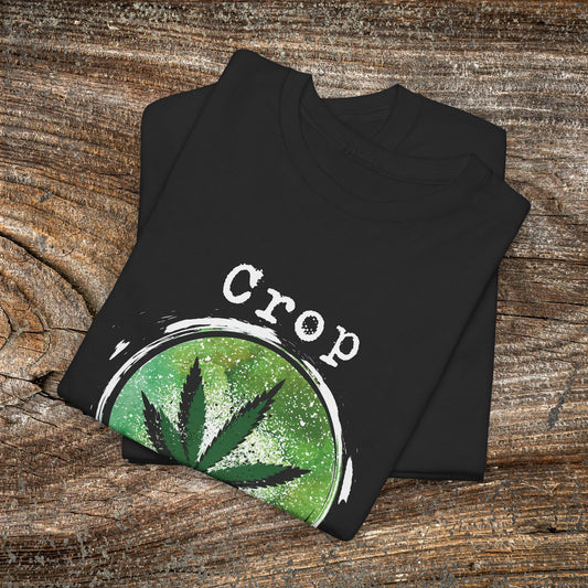 Grunge Weed Leaf 420 TShirt - "Crop Top" - Retro Weed Marijuana Stoner Gift