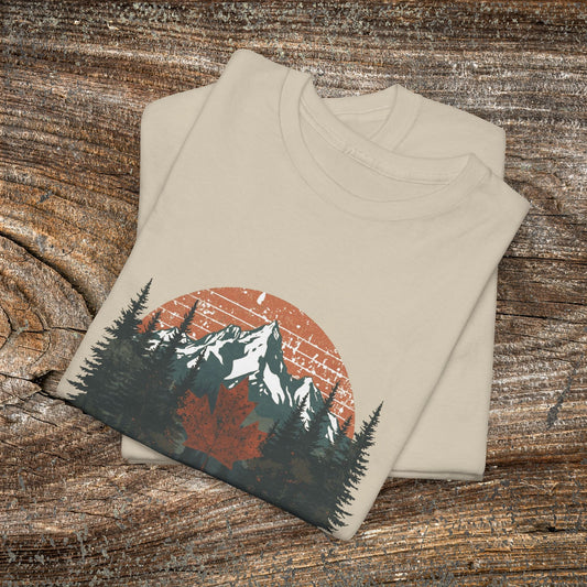 Rustic Canada Landscape T-Shirt — Distressed Canadian Tee