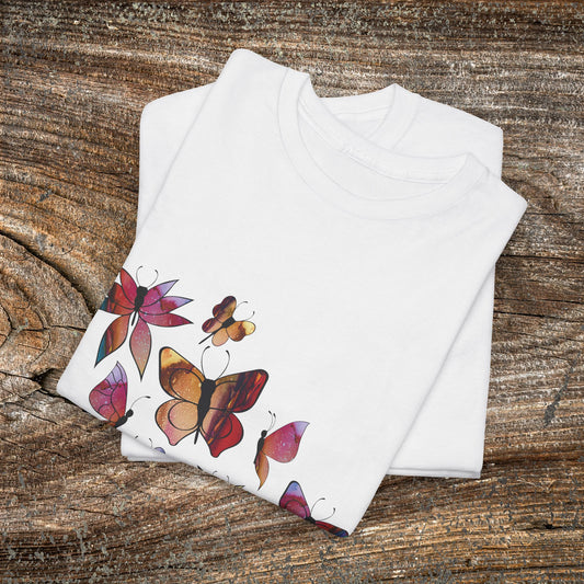 Colourful Butterfly T-Shirt — Nature Lover Gift