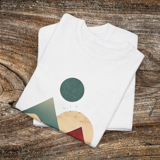 Boho Mountain T-Shirt — Vintage Abstract Mountain Landscape Tee