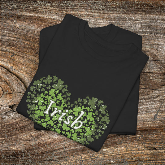 Irish Shamrock Heart T-Shirt | St. Patrick's Day Clover Shirt
