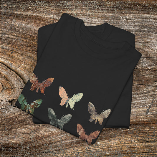 Rustic Butterfly T-Shirt — Nature Lover Gift