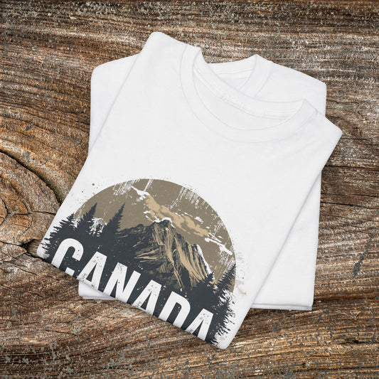 Rustic Canadian Landscape T-Shirt — Distressed Canada Tee