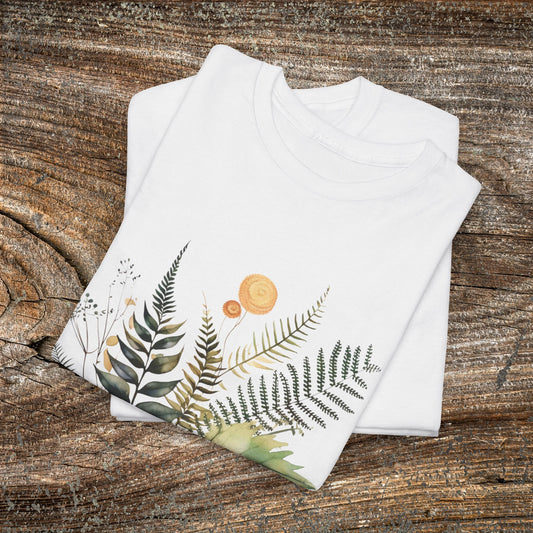 Vintage Watercolour Floral TShirt — Botanical Graphic T-Shirt