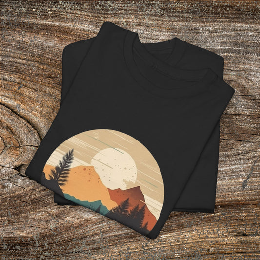 Rustic Mountain Landscape TShirt - Nature Lover Gift