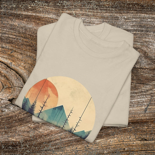 Vintage Mountain Landscape TShirt - Nature Lover Gift