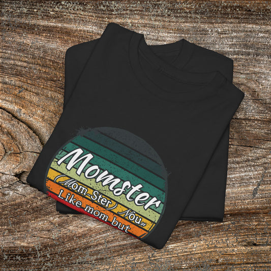 Momster Retro Grunge Mom T-Shirt — Funny Mom Gift
