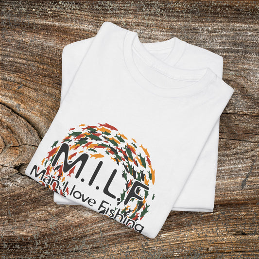 Funny Retro 'M.I.L.F. — Man I Love Fishing' T-Shirt