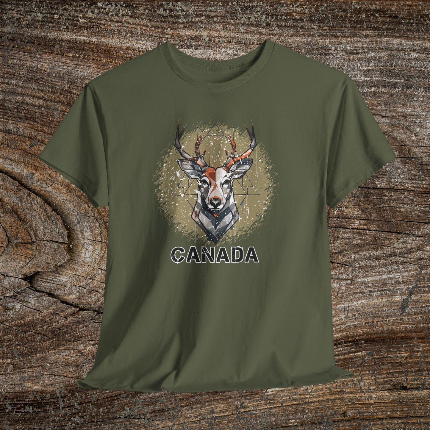 Rustic Grunge Canada Deer T-Shirt