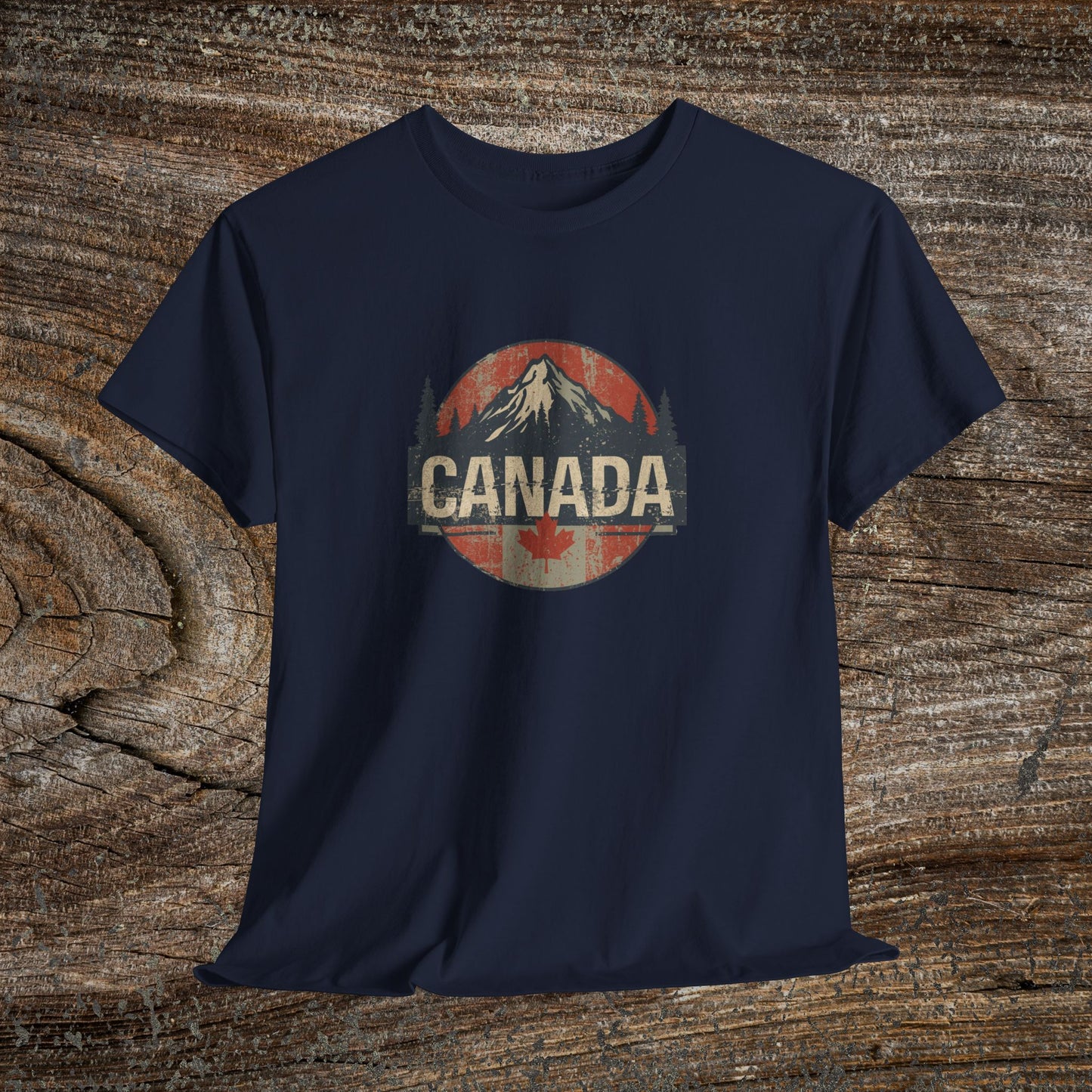Grunge Canadian Landscape T-Shirt — Distressed Canada Tee