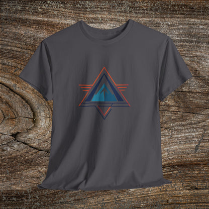 Retro Abstract Mountain TShirt - Trendy Mountain Landscape Shirt
