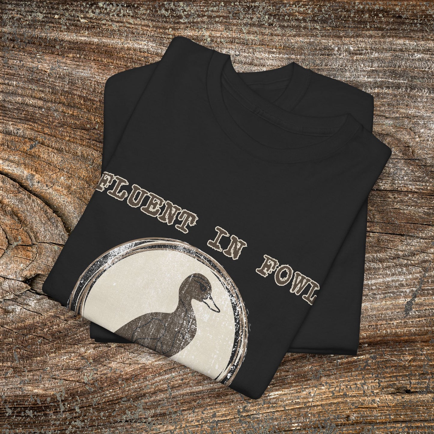 Retro Duck T-Shirt — "Fluent in Fowl Language"