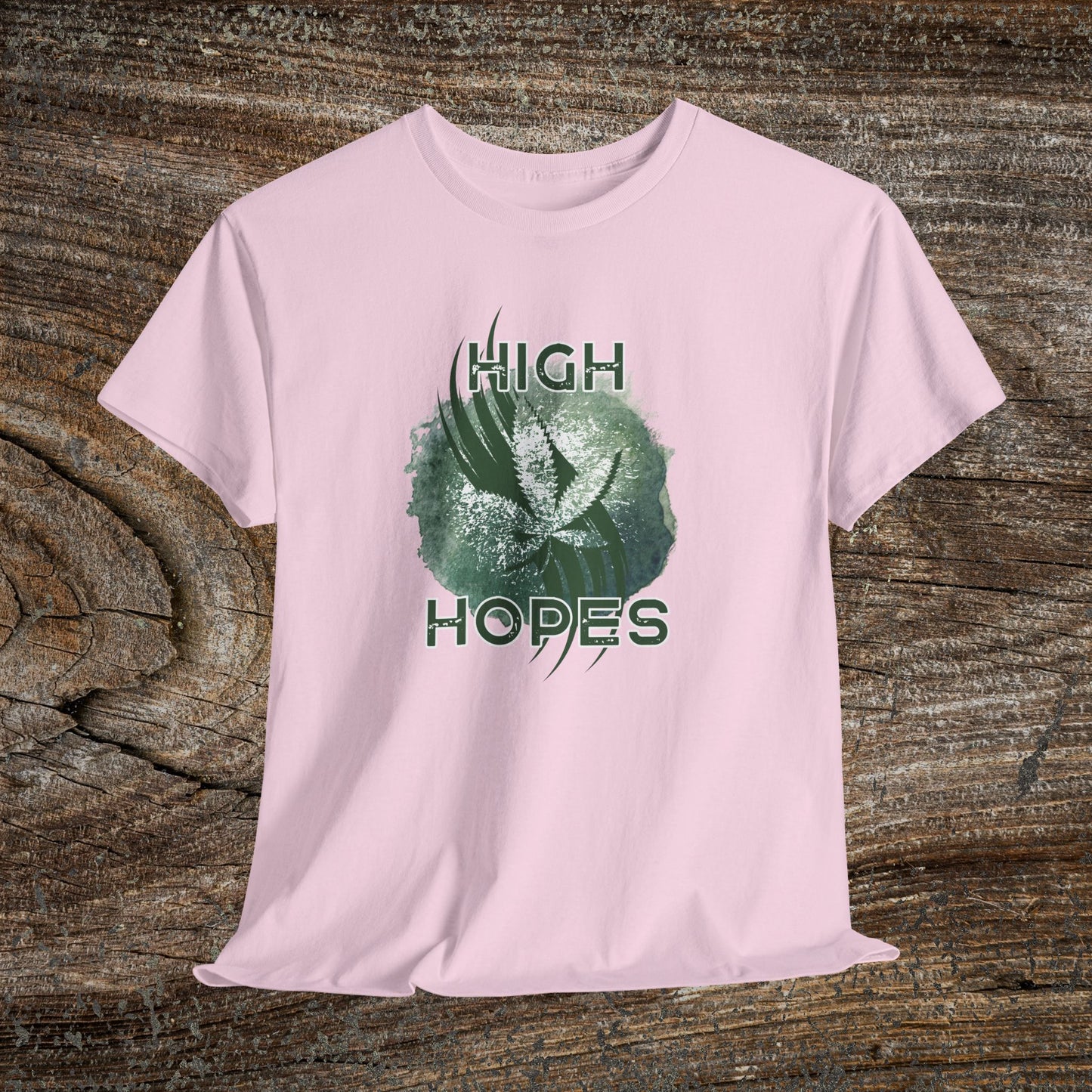 Grunge Weed 420 TShirt - "High Hopes" - Retro Marijuana Stoner Gift