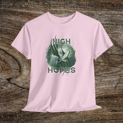 Grunge Weed 420 TShirt - "High Hopes" - Retro Marijuana Stoner Gift
