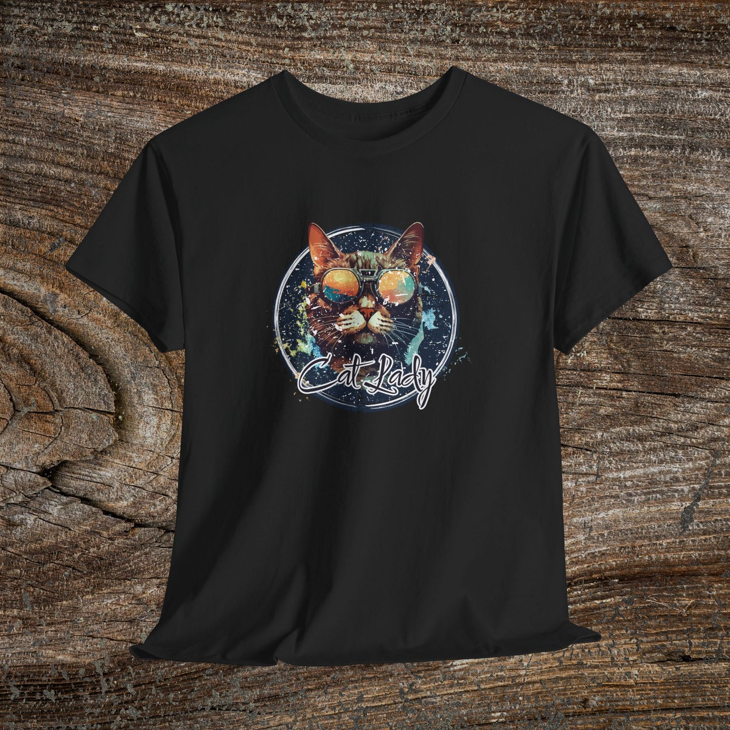 Retro Cat Lady T-Shirt — Funny Cat Lover Gift