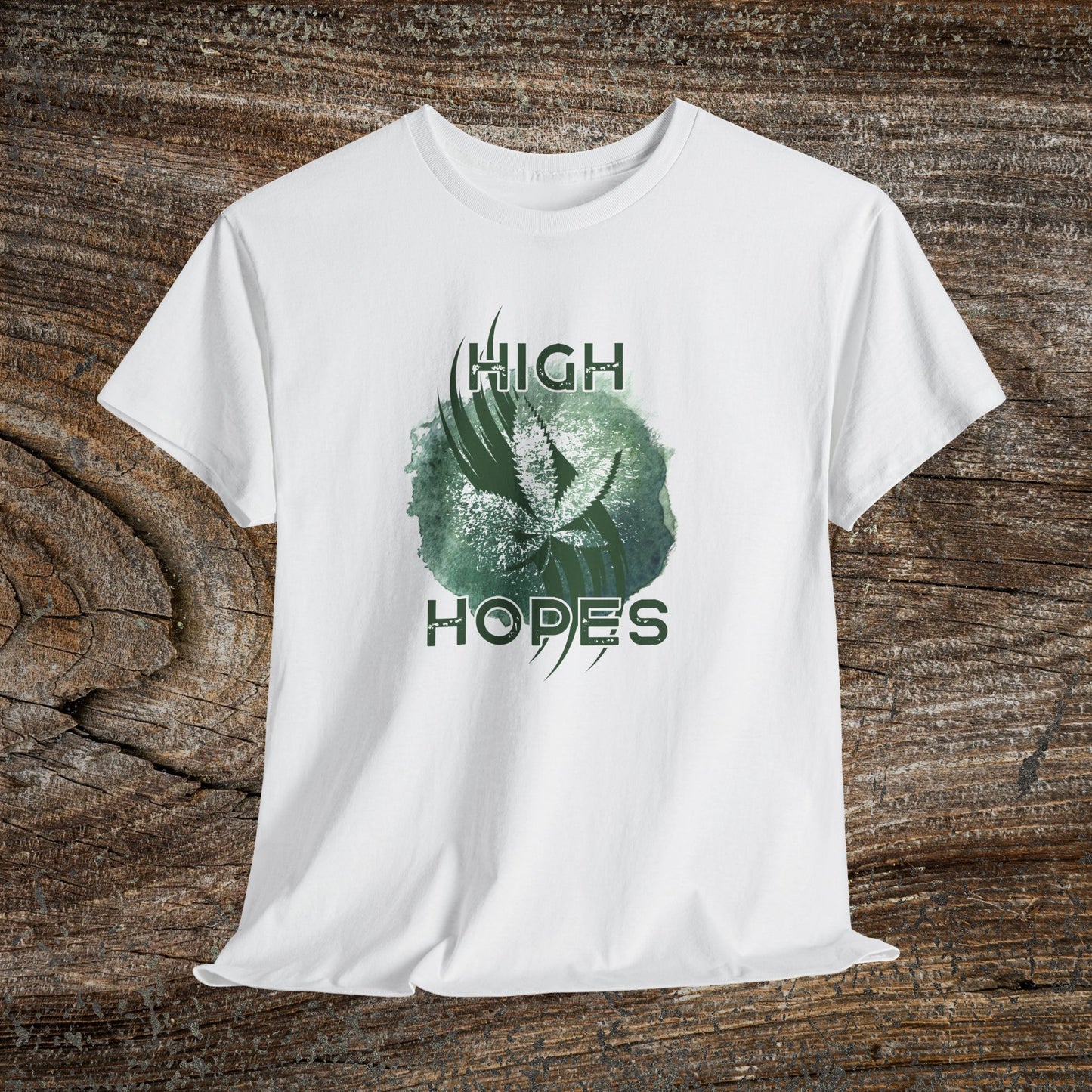 Grunge Weed 420 TShirt - "High Hopes" - Retro Marijuana Stoner Gift