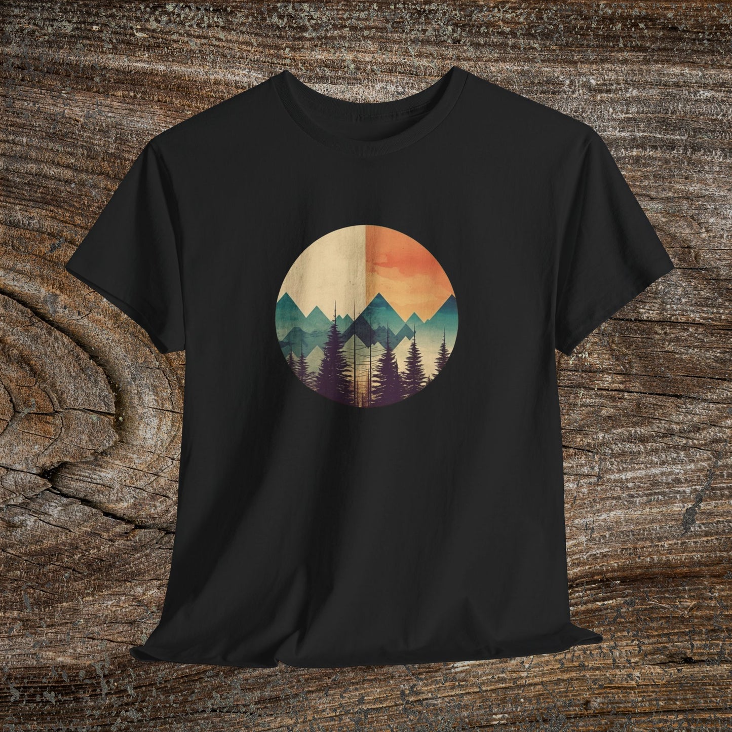 Vintage Mountain Landscape TShirt - Nature Lover Gift