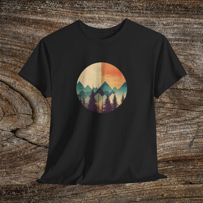 Vintage Mountain Landscape TShirt - Nature Lover Gift