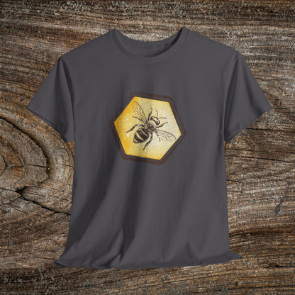 Grunge Honey Bee T-Shirt — Retro Honeycomb Bee Gift Tee