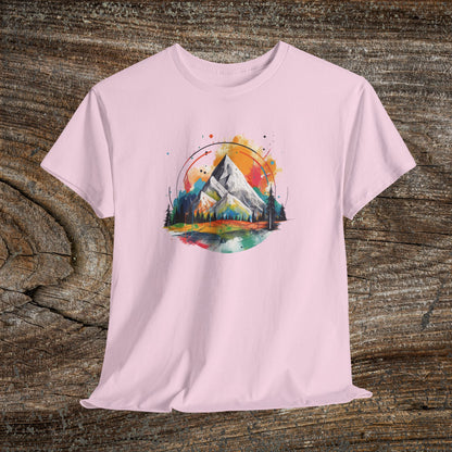 Retro Mountain T-Shirt — Vibrant Vintage Landscape Tee