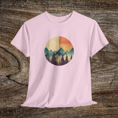 Vintage Mountain Landscape TShirt - Nature Lover Gift