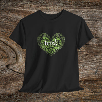 Irish Shamrock Heart T-Shirt | St. Patrick's Day Clover Shirt