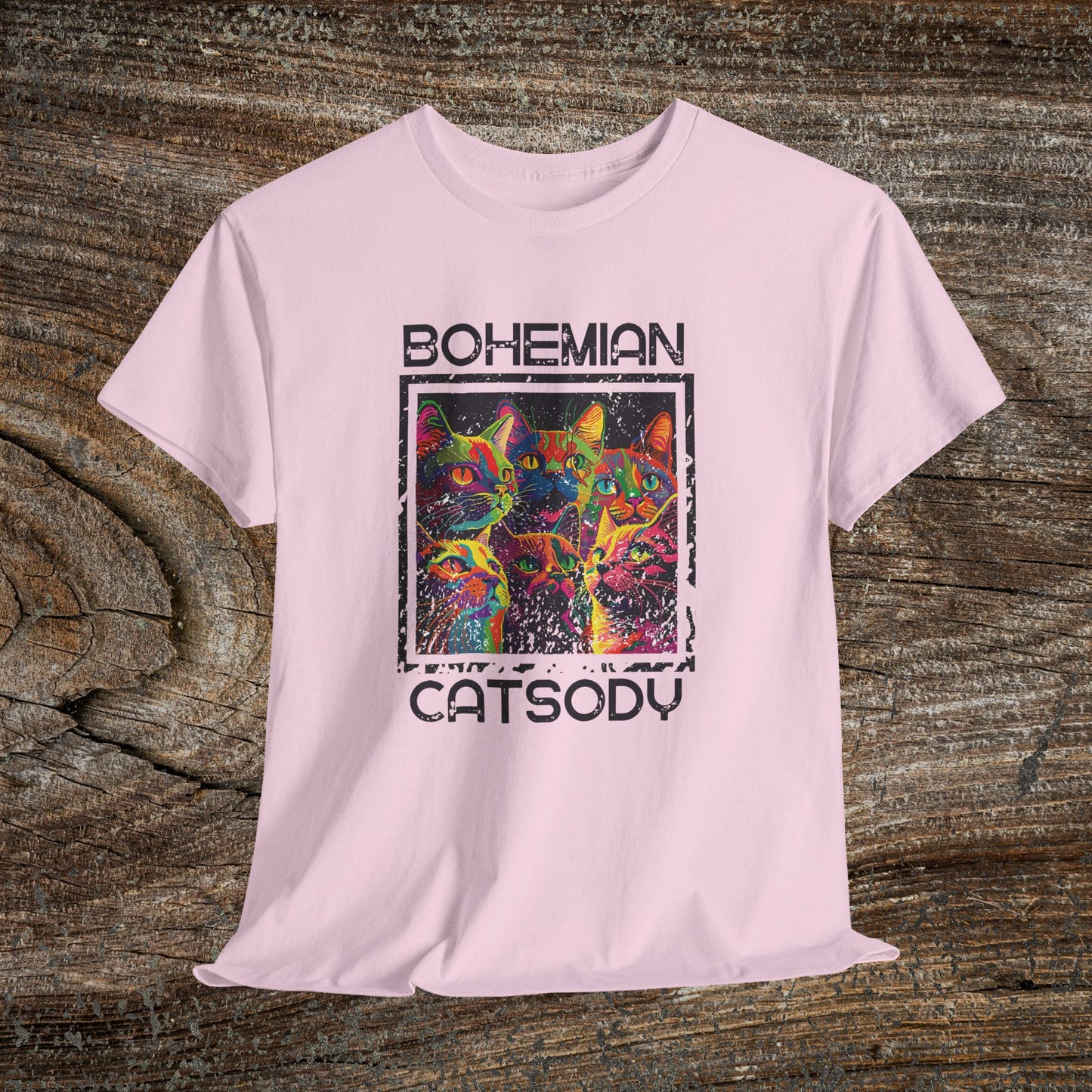 Retro Bohemian Catsody T-Shirt — Funny Vintage Cat Graphic Tee
