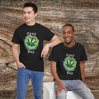 Grunge Weed Leaf 420 TShirt - "Crop Top" - Retro Weed Marijuana Stoner Gift