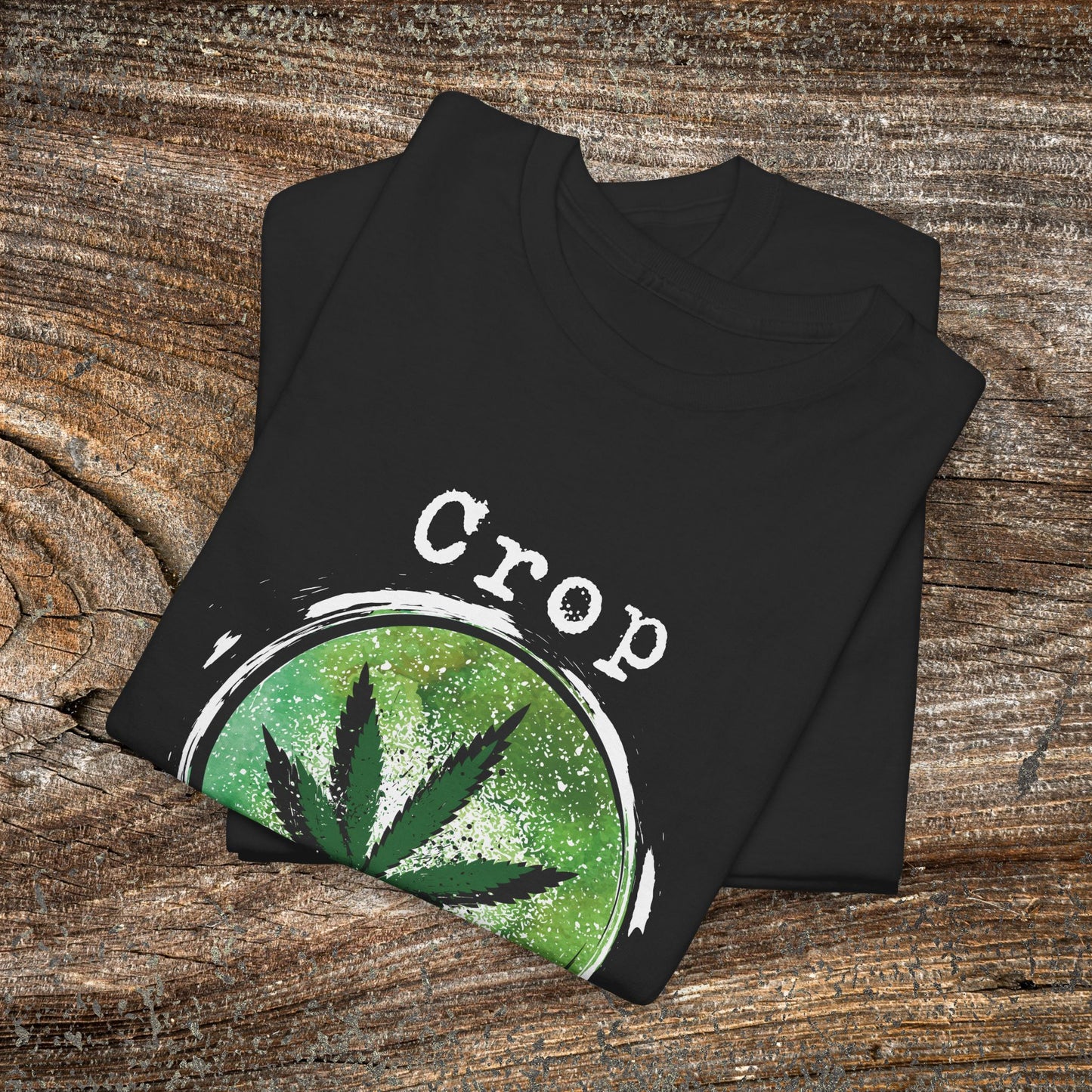 Grunge Weed Leaf 420 TShirt - "Crop Top" - Retro Weed Marijuana Stoner Gift