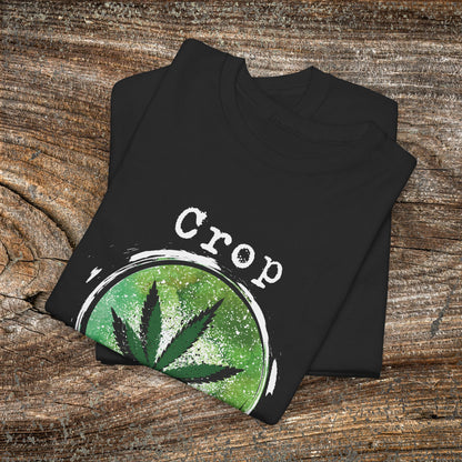 Grunge Weed Leaf 420 TShirt - "Crop Top" - Retro Weed Marijuana Stoner Gift