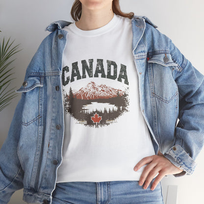 Rustic Canadian Landscape T-Shirt — Distressed Canada Tee