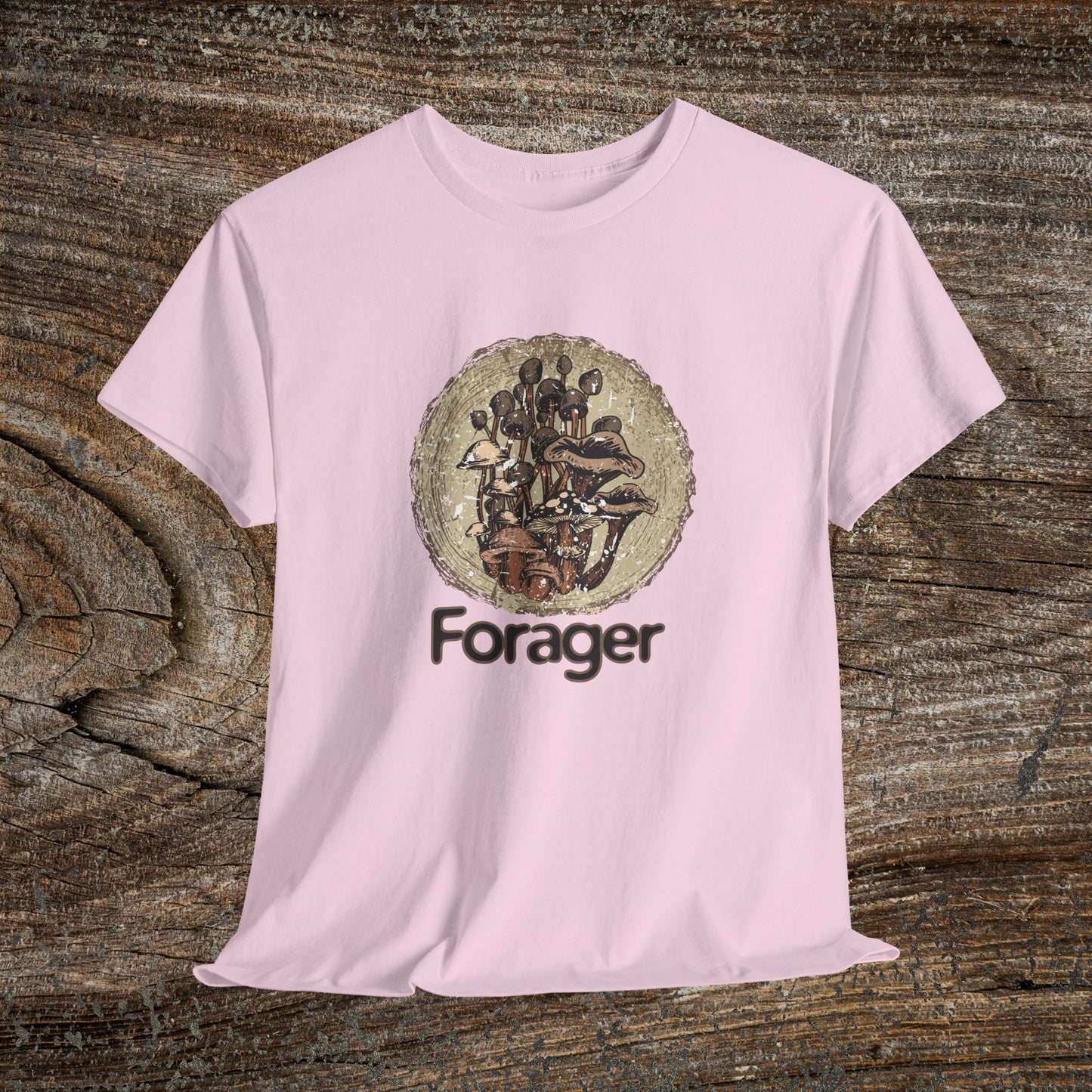Foraging Mushroom Tee — Retro Grunge Forager Gift