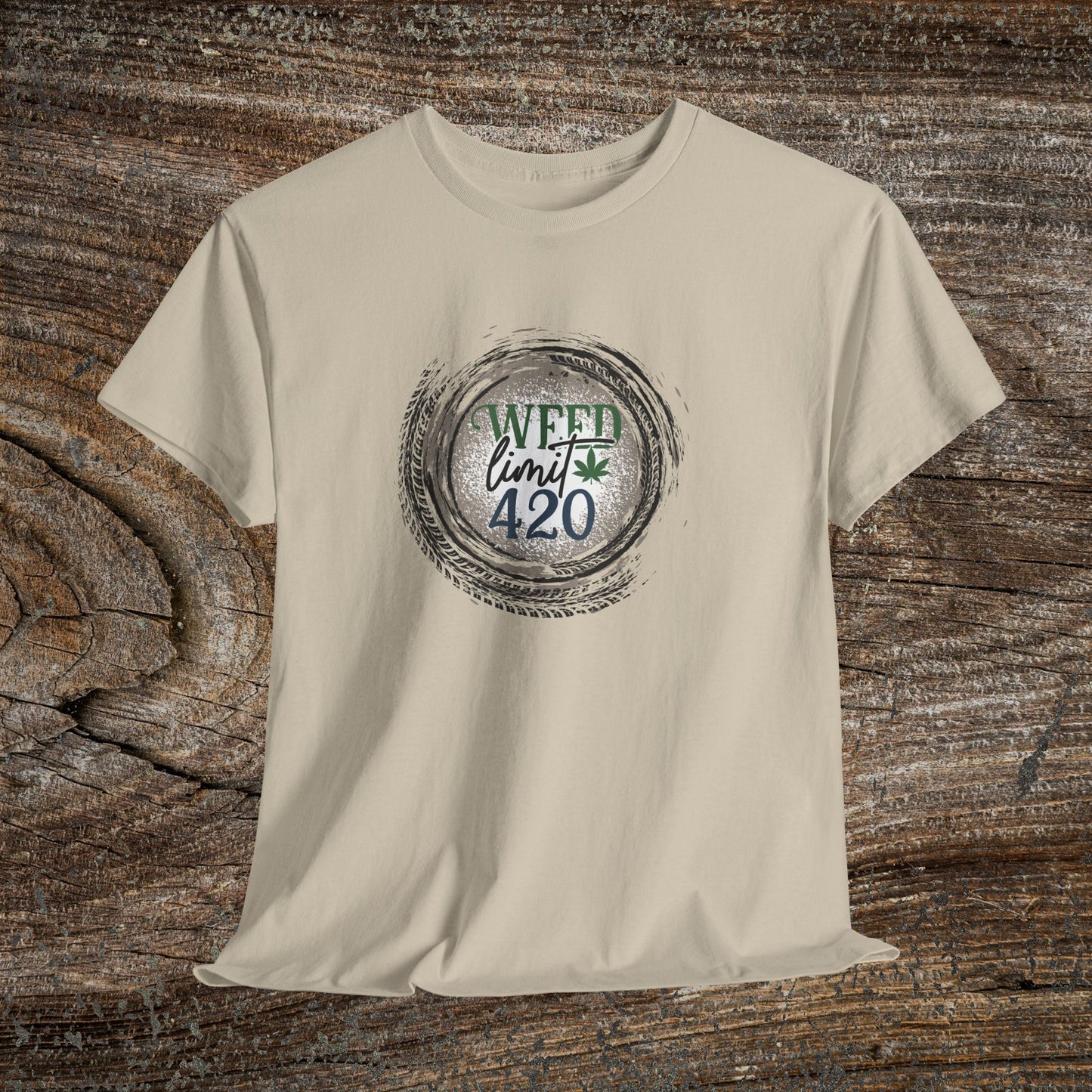 Grunge Weed 420 TShirt - "Weed Limit 420" - Retro Marijuana Stoner Gift
