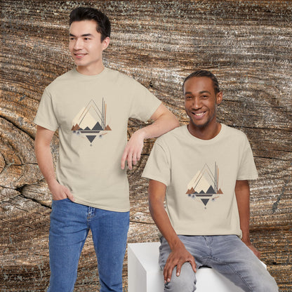 Retro Abstract Mountain Landscape T-Shirt