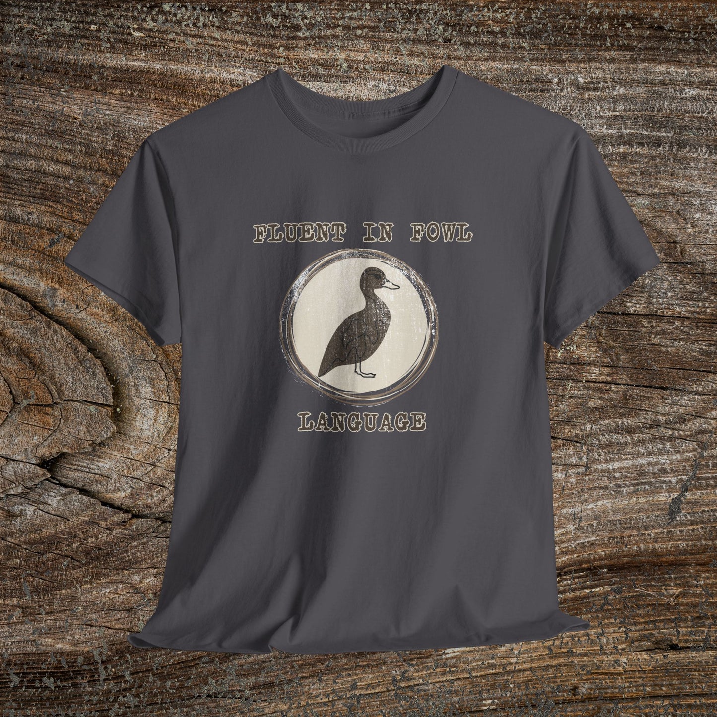 Retro Duck T-Shirt — "Fluent in Fowl Language"