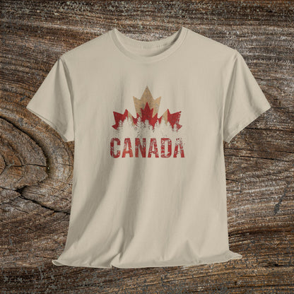 Rustic Canadian Maple Leaf T-Shirt — Grunge Canada Tee