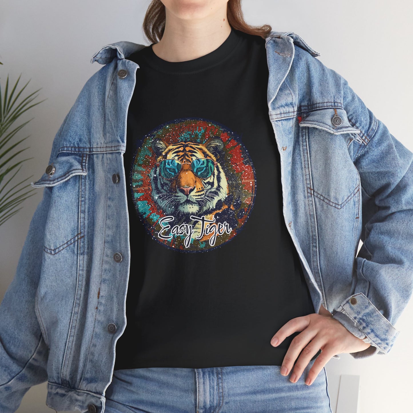 Retro Grunge 'Easy Tiger' T-Shirt — Vintage Tiger Tee