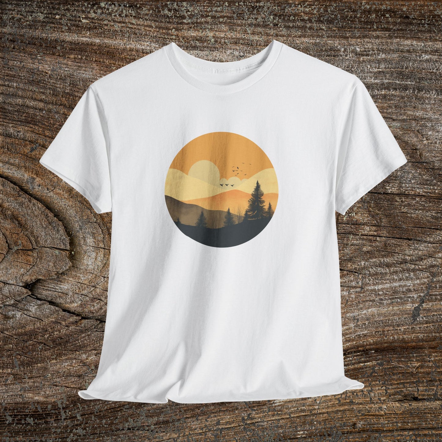Rustic Mountain Landscape TShirt - Nature Lover Gift