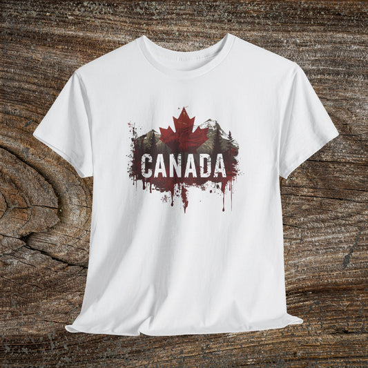 Grunge Canadian Landscape T-Shirt — Distressed Canada Tee