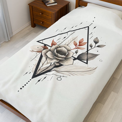 Vintage Flower Blanket — Cozy Retro Boho Throw