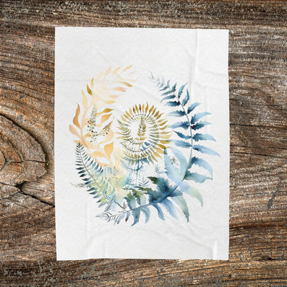 Botanical Abstract Blanket — Soft Floral Throw