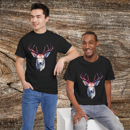 Geometric Abstract Deer T-Shirt — Modern Minimalist Deer Tee