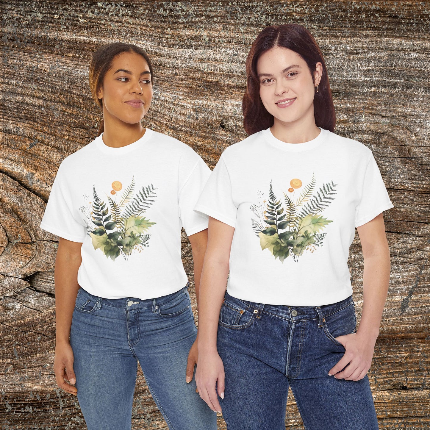 Vintage Watercolour  Floral TShirt — Botanical Graphic T-Shirt