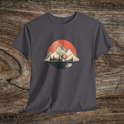 Vintage Retro Mountain TShirt - Trendy Cute Mountain Landscape Shirt