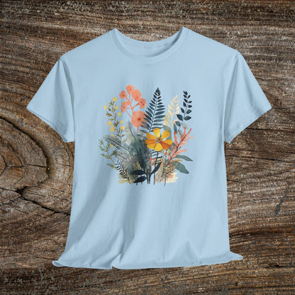 Vintage Watercolour  Floral TShirt — Botanical Graphic T-Shirt