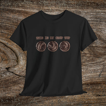 Rustic Wheat T-Shirt — "This Is My Crop Top" Farmer Gift