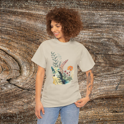 Vintage Watercolour  Floral TShirt — Botanical Graphic T-Shirt