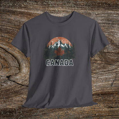 Rustic Canada Landscape T-Shirt — Distressed Canadian Tee