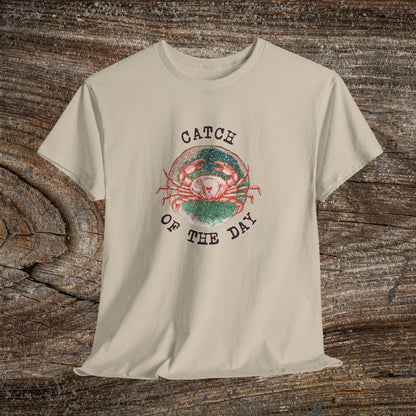 Grunge Retro Crab T-Shirt - 'Catch of the Day' - Grunge Fishing Shirt