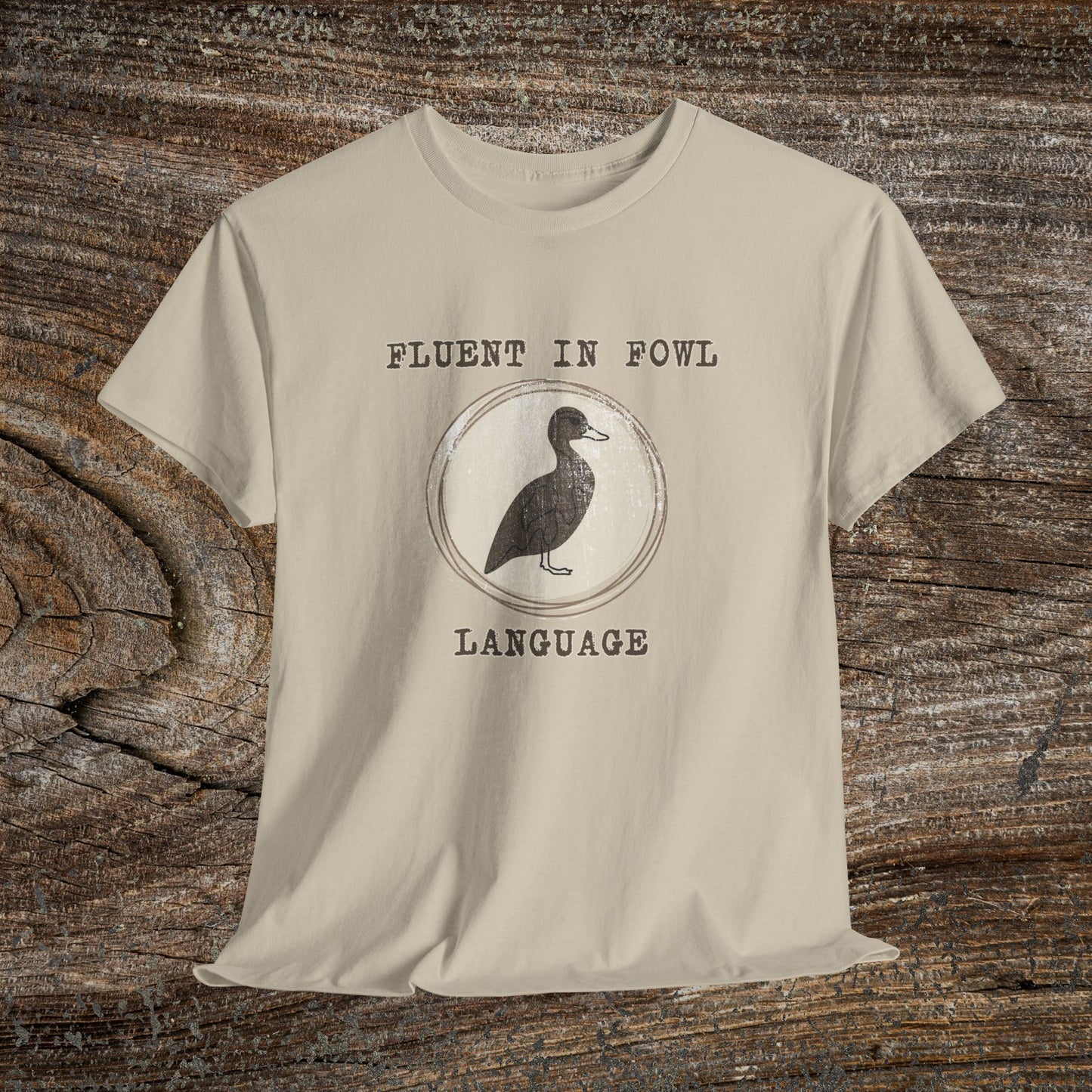 Retro Duck T-Shirt — "Fluent in Fowl Language"